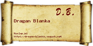 Dragan Blanka névjegykártya